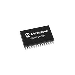 10 pcs : PIC18F26Q24-E/SO - 8-bit Microcontrollers - MCU 64KB Flash, 4KB RAM, 512bytes EEPROM, MVIO, 10b ADC2, 8b DAC, ACP, Comp