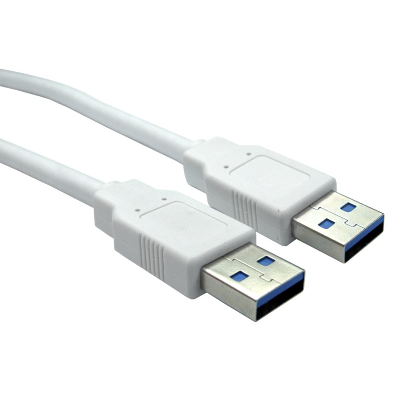 1 pcs - RS PRO USB 3.0 Cable, Male USB A to Male USB A Cable, 800mm