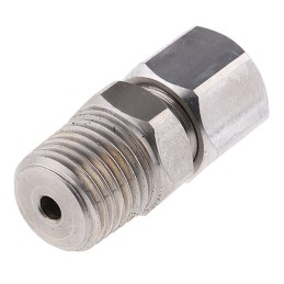 1 pcs - RS PRO Thermocouple Compression Fitting for Use with Thermocouple, 1/4 BSPT, 3mm Probe, RoHS Compliant Standard