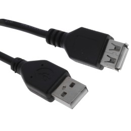 1 pcs - RS PRO USB 2.0 Cable, Male USB A to Female USB A Cable, 5m