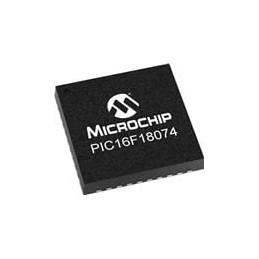10 pcs : PIC16F18074-E/MP - 8-bit Microcontrollers - MCU 7KB Flash, 128EE, 512B RAM, 10b ADC, PWM, CCP, HLT, WDT, PPS, EUSART, S