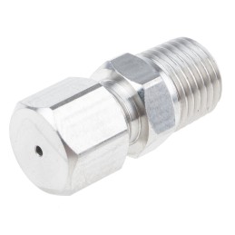 1 pcs - RS PRO In-Line Thermocouple Compression Fitting for Use with Thermocouple, 1/4 NPT, 1.5mm Probe, RoHS Compliant Standard
