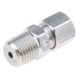 1 pcs - RS PRO In-Line Thermocouple Compression Fitting for Use with Thermocouple, 1/4 NPT, 1.5mm Probe, RoHS Compliant Standard