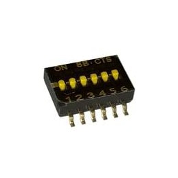 10 pcs : 218-6LPST - DIP Switches/SIP Switches SPST 6 switch sections
