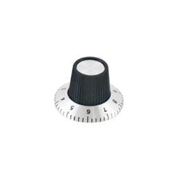 10 pcs : RN-113A/6.4 - Knobs & Dials Black Knob 1.16D X .71H