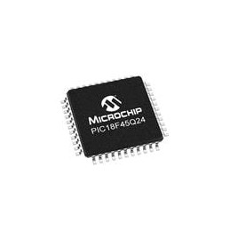 10 pcs : PIC18F45Q24-E/PT - 8-bit Microcontrollers - MCU 32KB Flash, 2KB RAM, 512bytes EEPROM, MVIO, 10b ADC2, 8b DAC, ACP, Comp