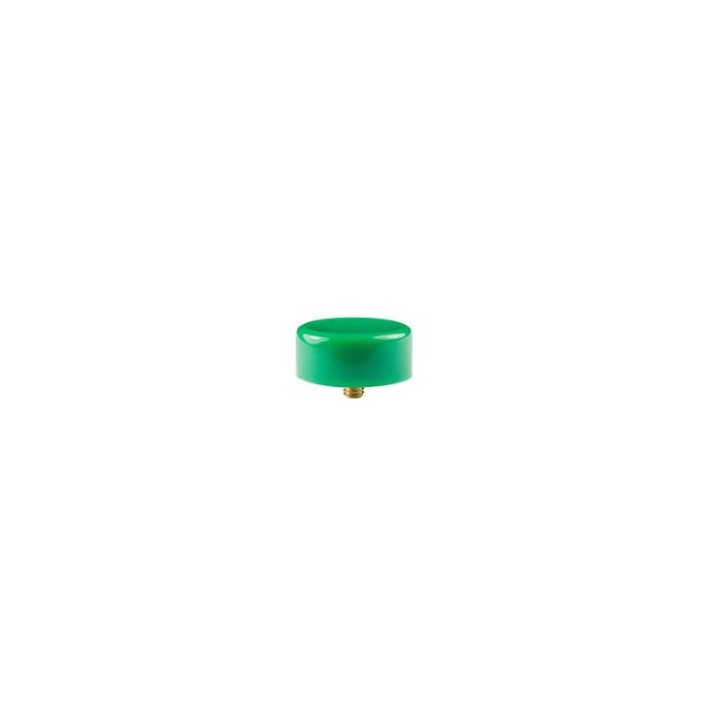 10 pcs : AT412F - Switch Bezels / Switch Caps .748' DIAMETER GREEN SCREW ON CAP