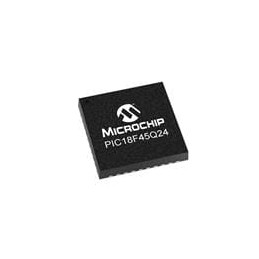 10 pcs : PIC18F45Q24-I/MP - 8-bit Microcontrollers - MCU 32KB Flash, 2KB RAM, 512bytes EEPROM, MVIO, 10b ADC2, 8b DAC, ACP, Comp