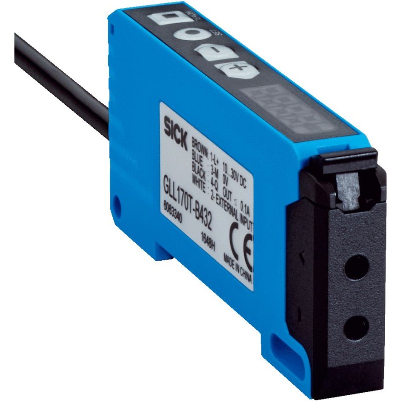 1 pcs - Sick Glass, Plastic Fibre Optic Sensor, NPN, PNP Output, IP66, 10 - 30 V dc