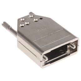 1 pcs - Amphenol FCI 8655MH Series Die Cast Zinc D Sub Backshell, 9 Way, Strain Relief