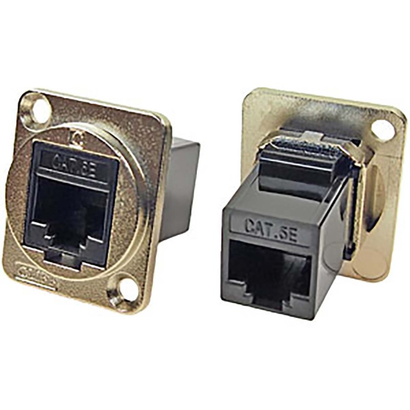 1 pcs - RS PRO Single-Port RJ45 Feedthrough Connector, Cat5e, FTP