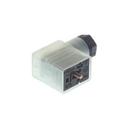 1 pcs - Hirschmann GMNL 2P+E DIN 43650 B, Female Solenoid Valve Connector, with Indicator Light, 24 V ac/dc Voltage