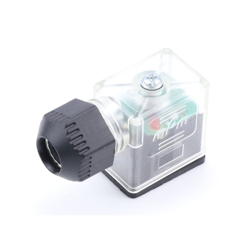 1 pcs - Brad from Molex 2 DIN 43650 B DIN 43650 Solenoid Connector, with Indicator Light, 24 V Voltage