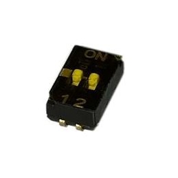 10 pcs : 218-2LPSTJR - DIP Switches/SIP Switches SURFACE MOUNT, GOLD, HALF-PITCH DIP SWITCH, 2-POLE, LOW PROFILE ACTUATOR, BOTTO