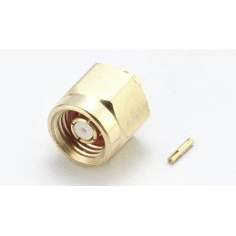 1 pcs - RS PRO, Plug Cable Mount SMP Connector, 50Ω, Solder Termination, Straight Body
