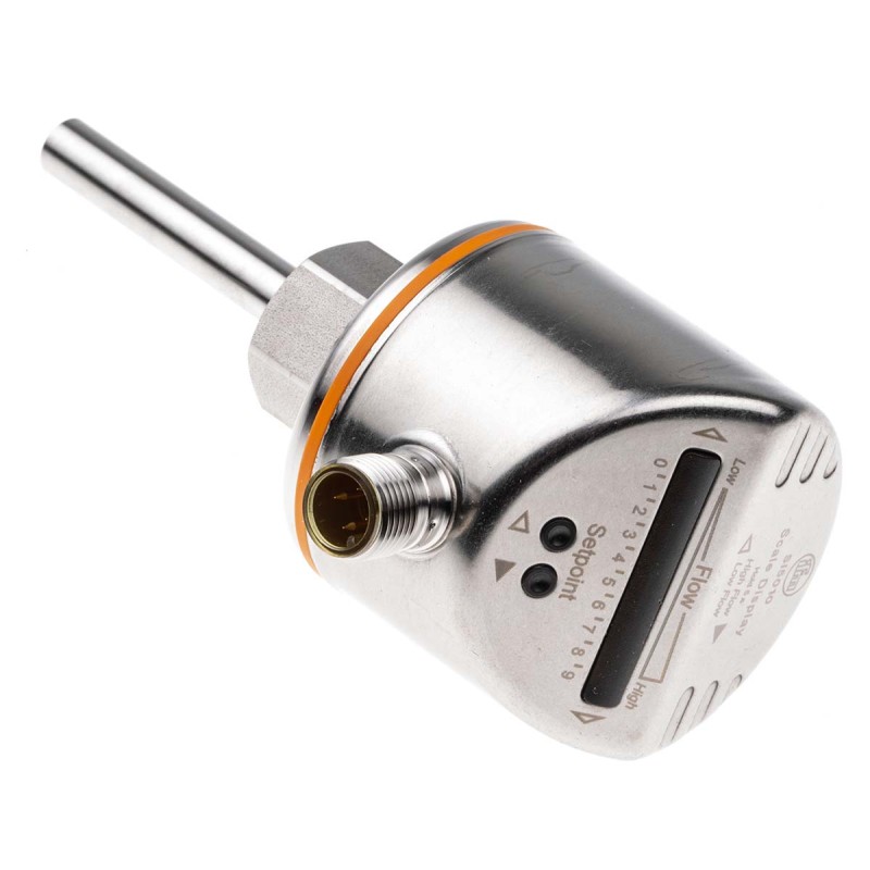 1 pcs - ifm electronic Flow Controller, 200 - 3000 (Gas) cm³/s, 3 - 300 (Liquid) cm³/s, PNP Output, 19 -