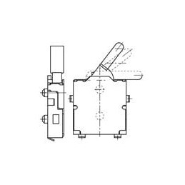 10 pcs : ESE-18R62D - Detector Switches SPST-NC w/boss Right Long lvr