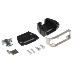 1 pcs - MH Connectors MHED Series Thermoplastic Angled, Straight D Sub Backshell, 9 Way, Strain Relief