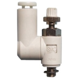 1 pcs - SMC AS Series Threaded Speed Controller, M3 x 0.5 Male Inlet Port x M3 x 0.5 Male Outlet Port x 4mm Tube Outlet Port