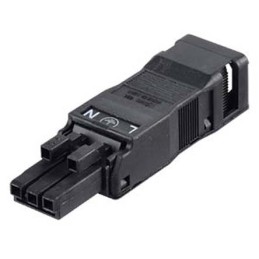 1 pcs - Wago 890 Series WINSTA MINI Socket, 3-Pole, Female, 3-Way, Cable Mount, 16A, IP40