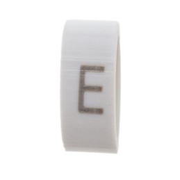 1 Bag of 100 - HellermannTyton HODS85 Slide On Cable Markers, Black on White, Pre-printed 'E', 1.8 - 6.3mm Cable