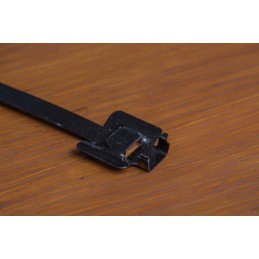 1 Bag of 100 - RS PRO Cable Tie, Releasable, 450mm x 10 mm, Metallic 316 Stainless Steel, Pk-100