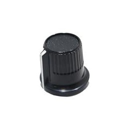 10 pcs : 450-0125 - Knobs & Dials 1/8' SHAFT KNOB BLK