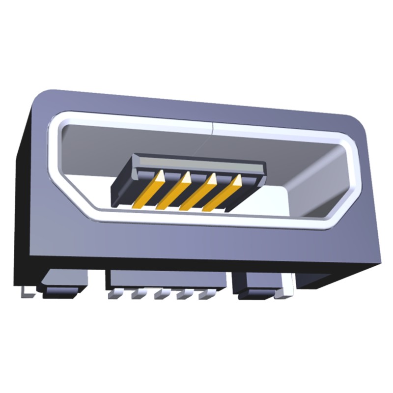 1 pcs - TE Connectivity Right Angle, SMT, Socket Type B 2.0 USB Connector