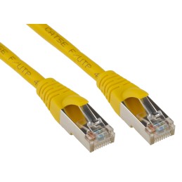 1 pcs - RS PRO Cat5e Male RJ45 to Male RJ45 Ethernet Cable, F/UTP, Yellow PVC Sheath, 1m