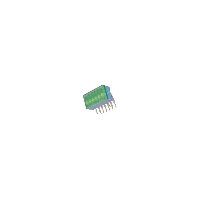 10 pcs : 206-6RAST - DIP Switches/SIP Switches SPST Right Angle 6 switch sections