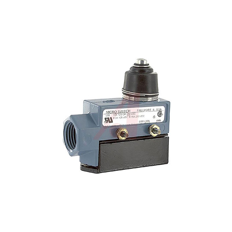 1 pcs - Honeywell DTE6 Series Plunger Limit Switch, 2NO/2NC, IP66, DPDT, Die Cast Zinc Housing, 250V ac Max, 10A Max