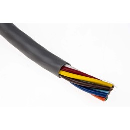 1 Reel of 30 M - Alpha Wire Alpha Essentials Control Cable, 8 Cores, 0.81 mm², Unscreened, 30m, Grey PVC Sheath, 18 AWG