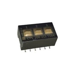 10 pcs : 204-213ST - DIP Switches/SIP Switches 3 switch sections DPDT