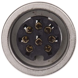 1 pcs - Lumberg, KFV 8 Pole M16 Din Socket, DIN EN 60529, 5A, 60 V ac IP40, Female, Panel Mount
