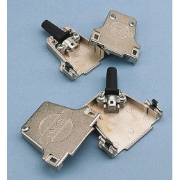 1 pcs - FCT from Molex FMK Series Die Cast Zinc Angled D Sub Backshell, 37 Way, Strain Relief