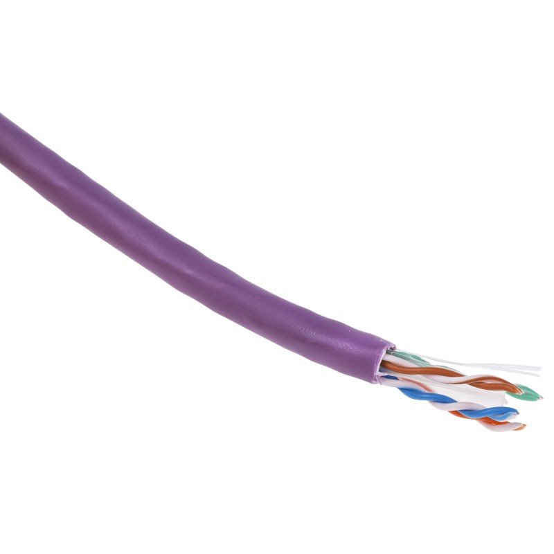1 Reel of 305 M - RS PRO Cat6 Ethernet Cable, U/UTP, Purple LSZH Sheath, 305m, Low Smoke Zero Halogen (LSZH)