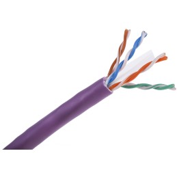 1 Reel of 305 M - RS PRO Cat6 Ethernet Cable, U/UTP, Purple LSZH Sheath, 305m, Low Smoke Zero Halogen (LSZH)