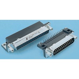 1 pcs - Amphenol ICC Delta D 15 Way Right Angle Through Hole D-sub Connector Plug, 2.74mm Pitch