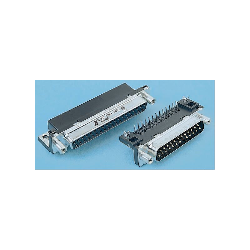 1 pcs - Amphenol ICC Delta D 15 Way Right Angle Through Hole D-sub Connector Plug, 2.74mm Pitch