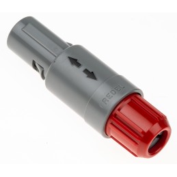 1 pcs - Lemo Circular Connector, 2 Contacts, Cable Mount, Plug, Male, IP50, Redel P Series