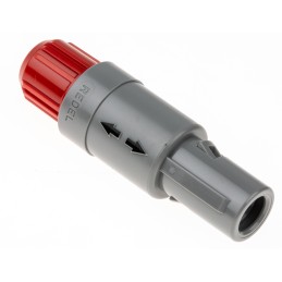 1 pcs - Lemo Circular Connector, 2 Contacts, Cable Mount, Plug, Male, IP50, Redel P Series