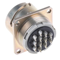 1 pcs - Souriau Circular Connector, 12 Contacts, Panel Mount, Socket, Male, IP65, 840 Series