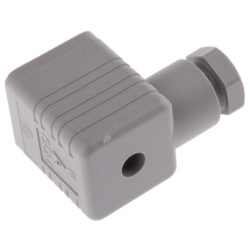 1 pcs - Hirschmann GDM 2P+E DIN 43650 A, Female Solenoid Valve Connector, No, 250 V Voltage