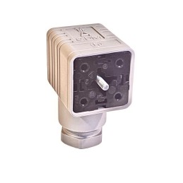 1 pcs - Hirschmann GDM 2P+E DIN 43650 A, Female Solenoid Valve Connector, No, 250 V Voltage