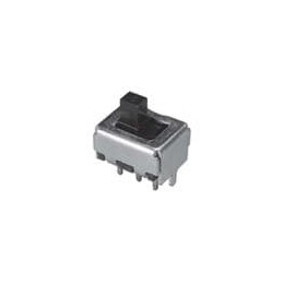 10 pcs : MFS201N-21-Z - Slide Switches DPDT thru-hole terminals, ON - ON function, 2.9mm long top actuator, metal bracket stabil