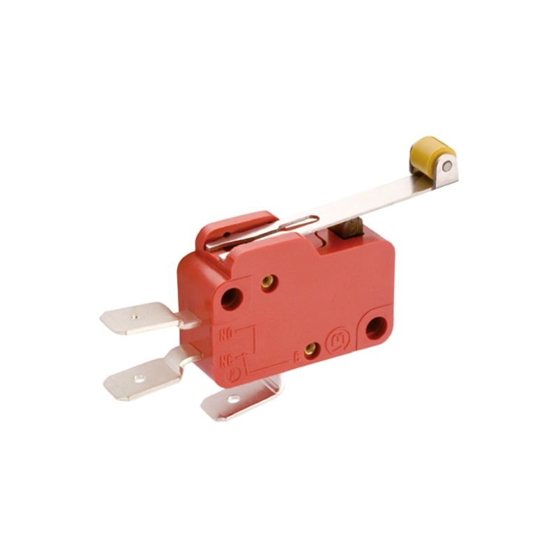1 pcs - Marquardt Roller Lever Micro Switch, Tab Terminal, 10 A @ 250 V ac, SP-CO