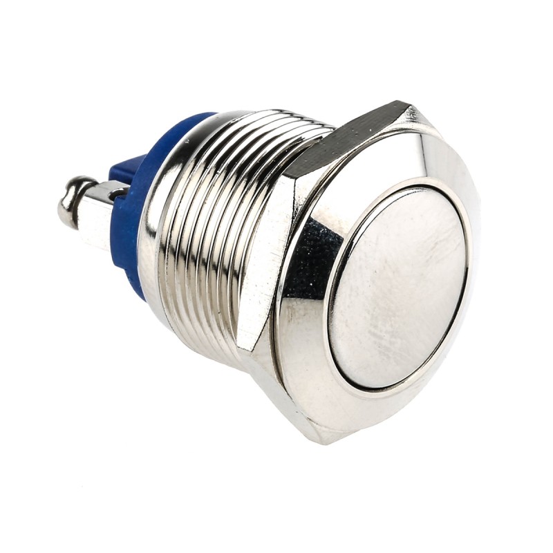 1 pcs - EOZ Push Button Switch, Momentary, Panel Mount, 19.2mm Cutout, SPST, 48 V dc, 250V ac, IP65