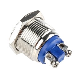 1 pcs - EOZ Push Button Switch, Momentary, Panel Mount, 19.2mm Cutout, SPST, 48 V dc, 250V ac, IP65