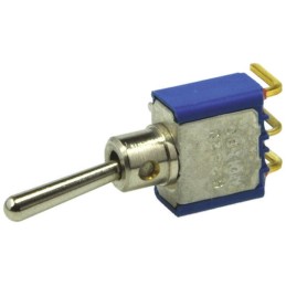 1 pcs - APEM Toggle Switch, PCB Mount, On-(On), SPST, PC Terminal Terminal, 20V ac/dc