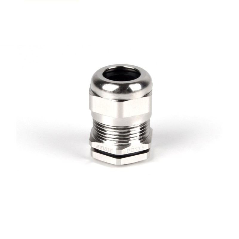 1 pcs - RS PRO Metallic Nickel Plated Brass Cable Gland, PG11 Thread, 5mm Min, 10mm Max, IP68